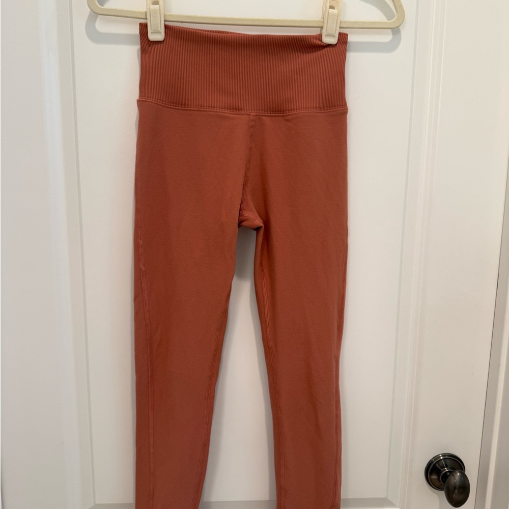 High-Waist Alosoft Lounge Legging in Terracotta - Picture 5 of 11
